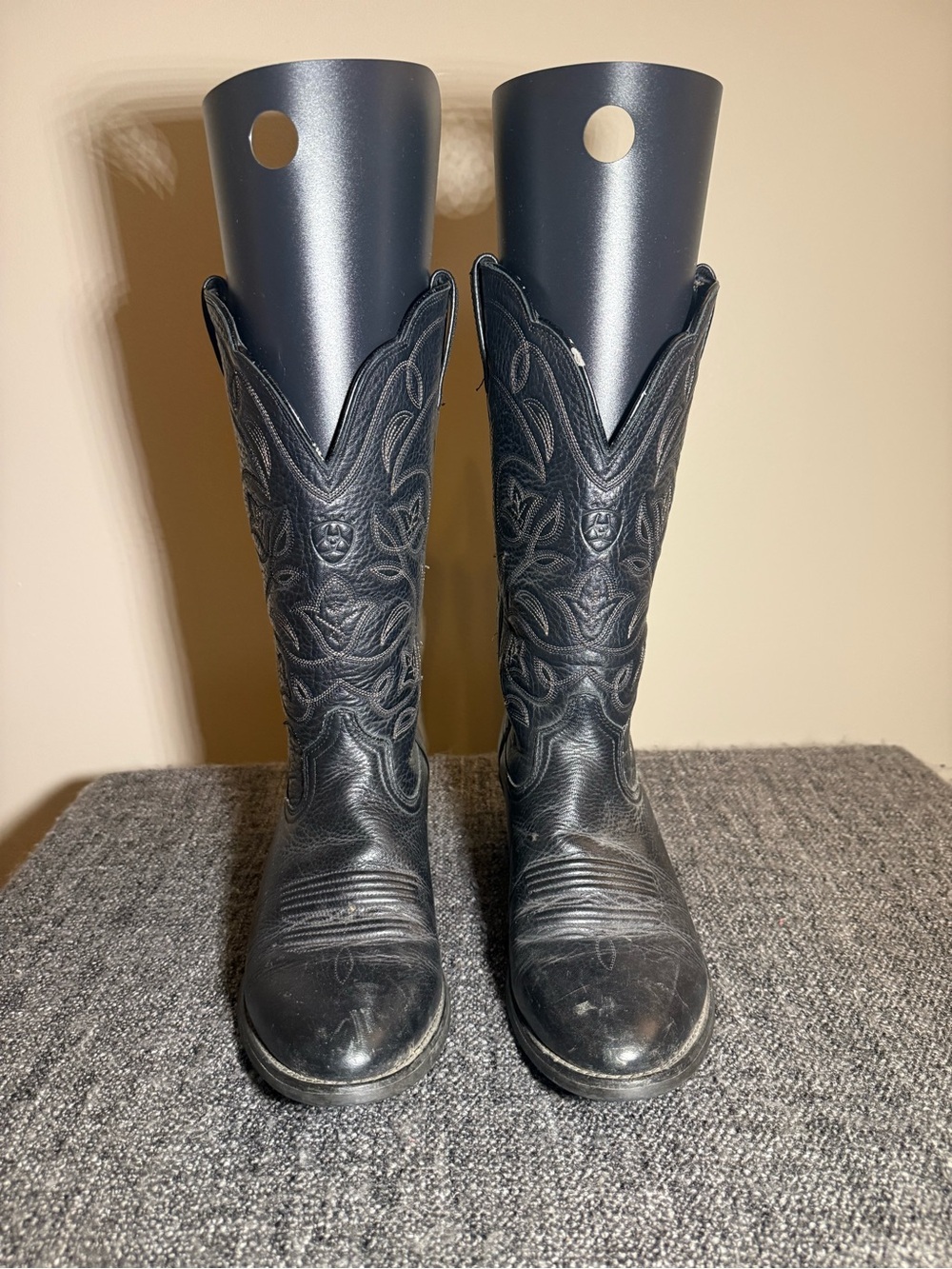 Ariat Black Embroidered Western Heeled Boots